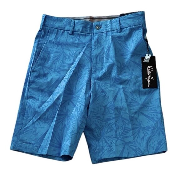 Walter Hagen Perfect 11 Malibu Blue Agave Print Short Mens Size 30 - Picture 1 of 8